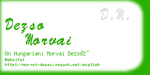 dezso morvai business card